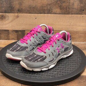 UNDER ARMOUR MICRO G ENGAGE WOMENS ATHLETIC SHOES GRAY RUNNING GYM TRAIN SZ 9.5